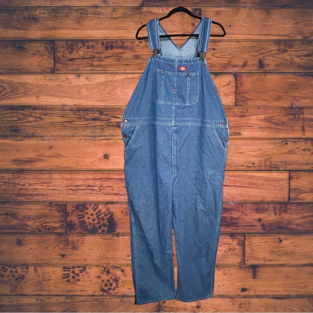 Dickies‎ Blue Denim Overalls Size 46X32